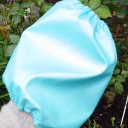 Snood Ciré bleu ciel métallisé