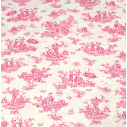 Snood Toile de Jouy Rose