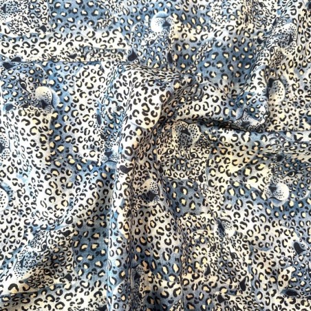 Snood Liberty Léopard Bleu