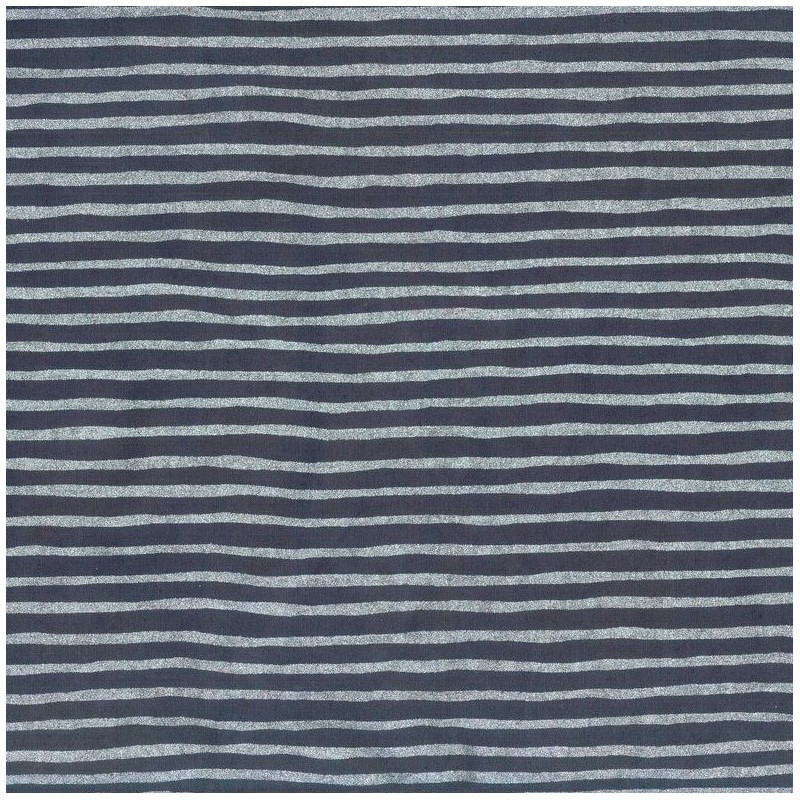 Snood Marinière Marine & Argent