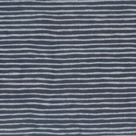 Snood Marinière Marine & Argent