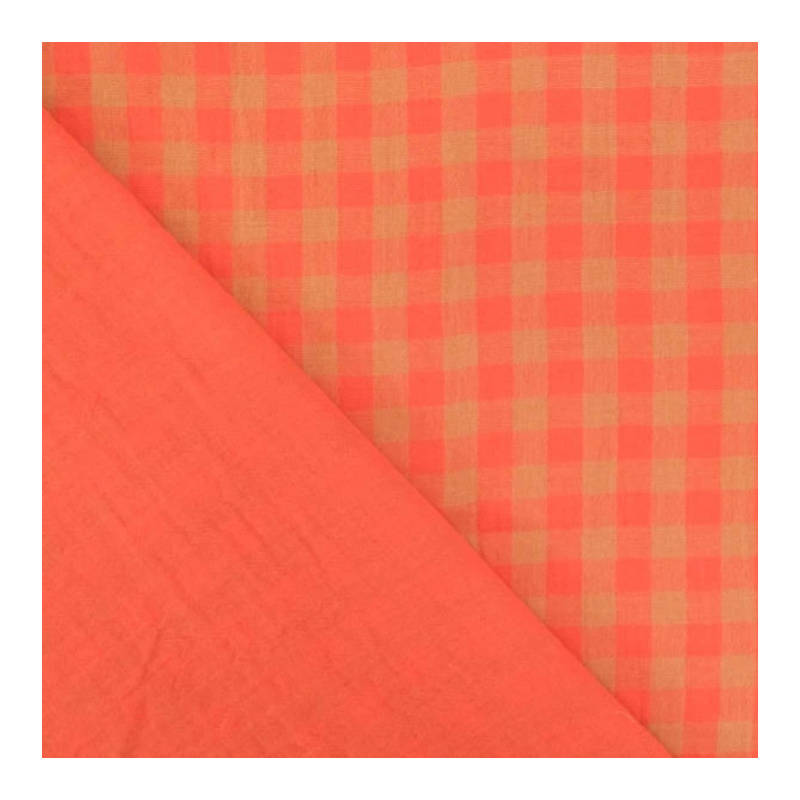 Snood Gaze Vichy Camel & Orange
