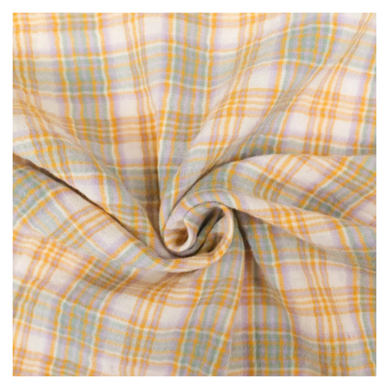 Snood Gaze Ecossais Vert & Ocre