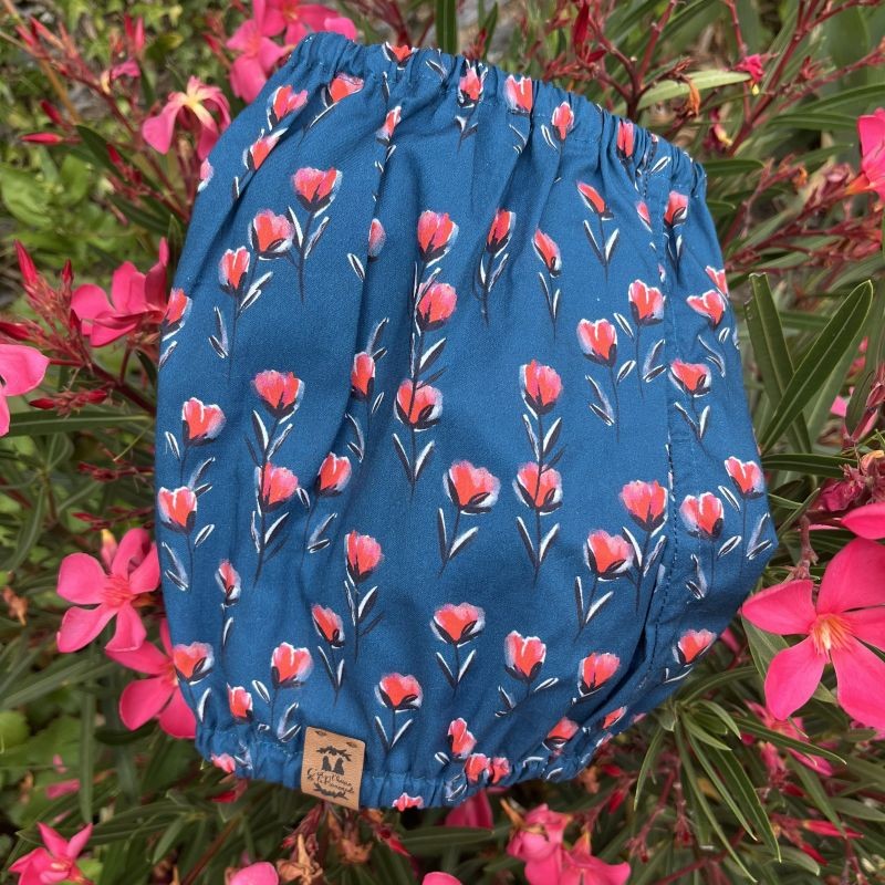 Snood Fleurs Pétrole *