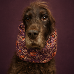 Snood Fleurs de Grenat