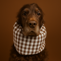 Snood Vichy Chocolat