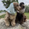 Snood pour chien en coton rayé avec citrons
