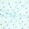 Snood pour chien en coton rayé avec citrons