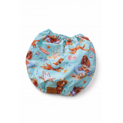 Snood coton pour chien - design unique cocker à la plage