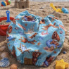 Snood coton pour chien - design unique cocker à la plage