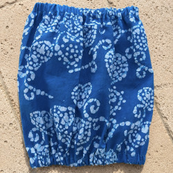 Snood coton pour chien - bleu indigo