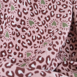 Snood coton pour chien - léopard rose poudré